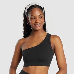 Gymshark Ribbed Cotton Seamless One Shoulder Bra (SOLD OUT/DISCONTINUED)
